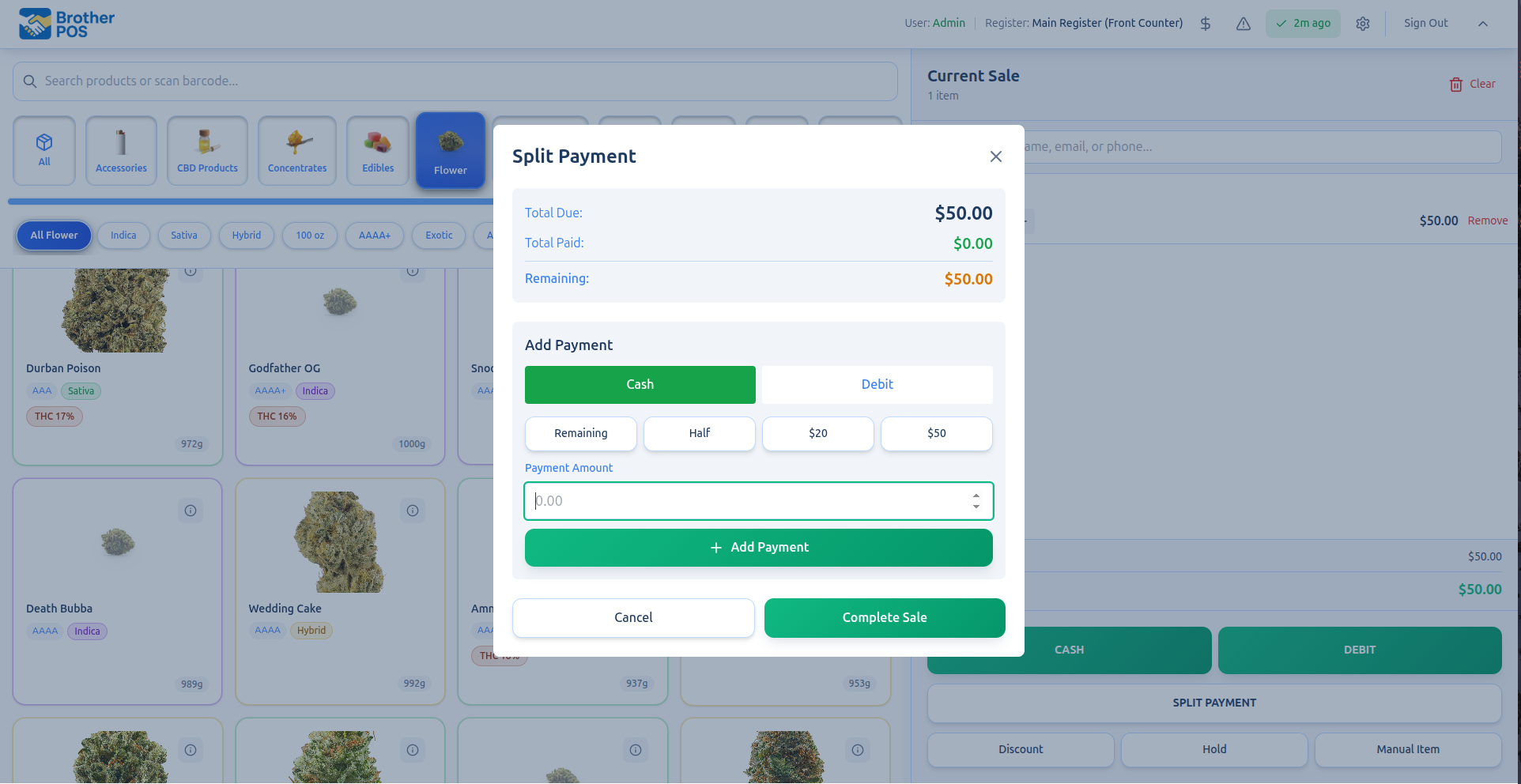 Split Payment Feature